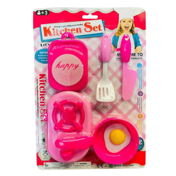 SET DE COCINA ROSA C/HUEVO