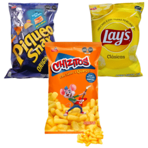Pack PAPAS LAYS Bolsa 140g + PIQUEO SNAX Bolsa 190g + CHIZITO RATON Bolsa 190g