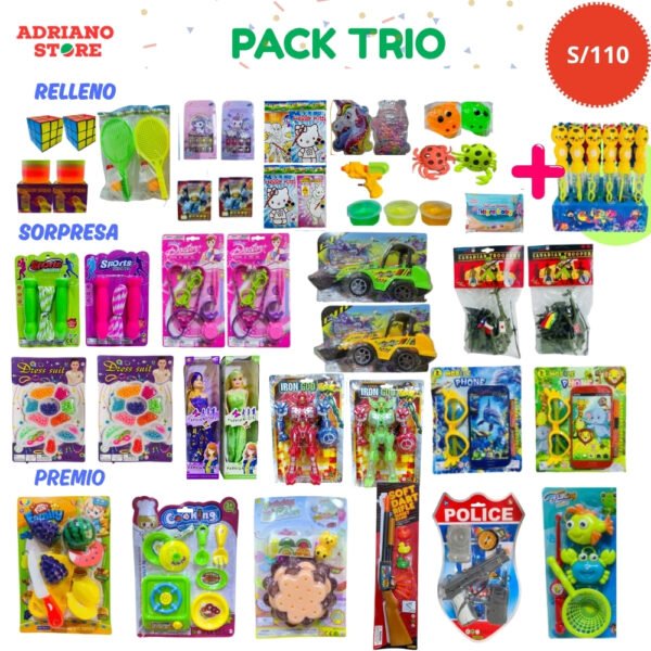 PACK TRIO + 1 CJA DE BURBUJA CH X24