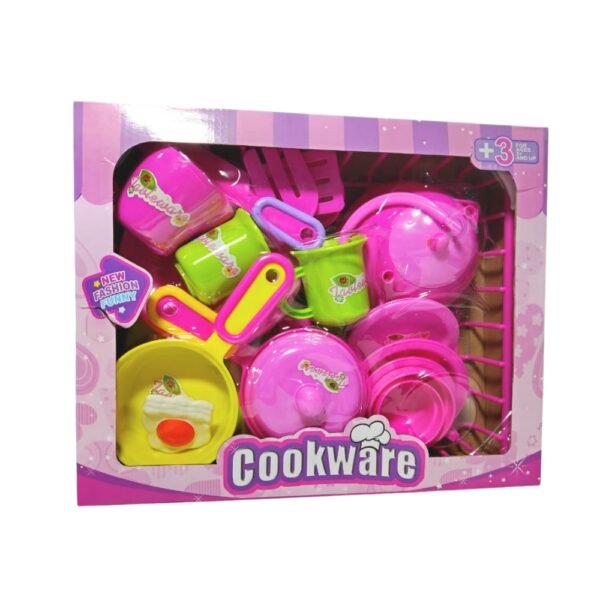 JUEGO DE COCINA ROSA C/ESCURRIDOR Y ACC - Imagen 2
