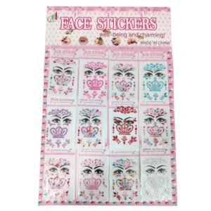 PLANCHA DE PEGATINAS FACIALES X12UND
