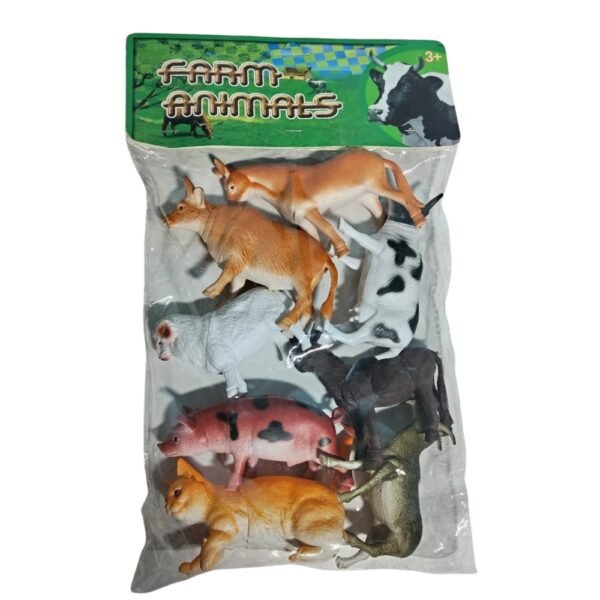 ANIMALES DE GRANJA C/GATO X8PCS